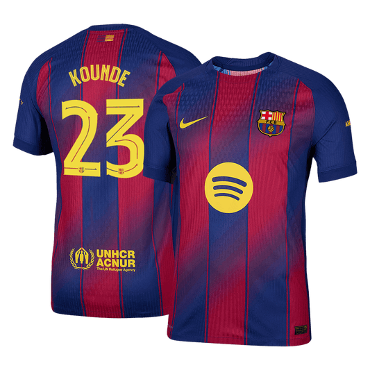 Barcelona Player Version Trikot Heim 2025/26 UCL KOUNDE #23 Slim Fit