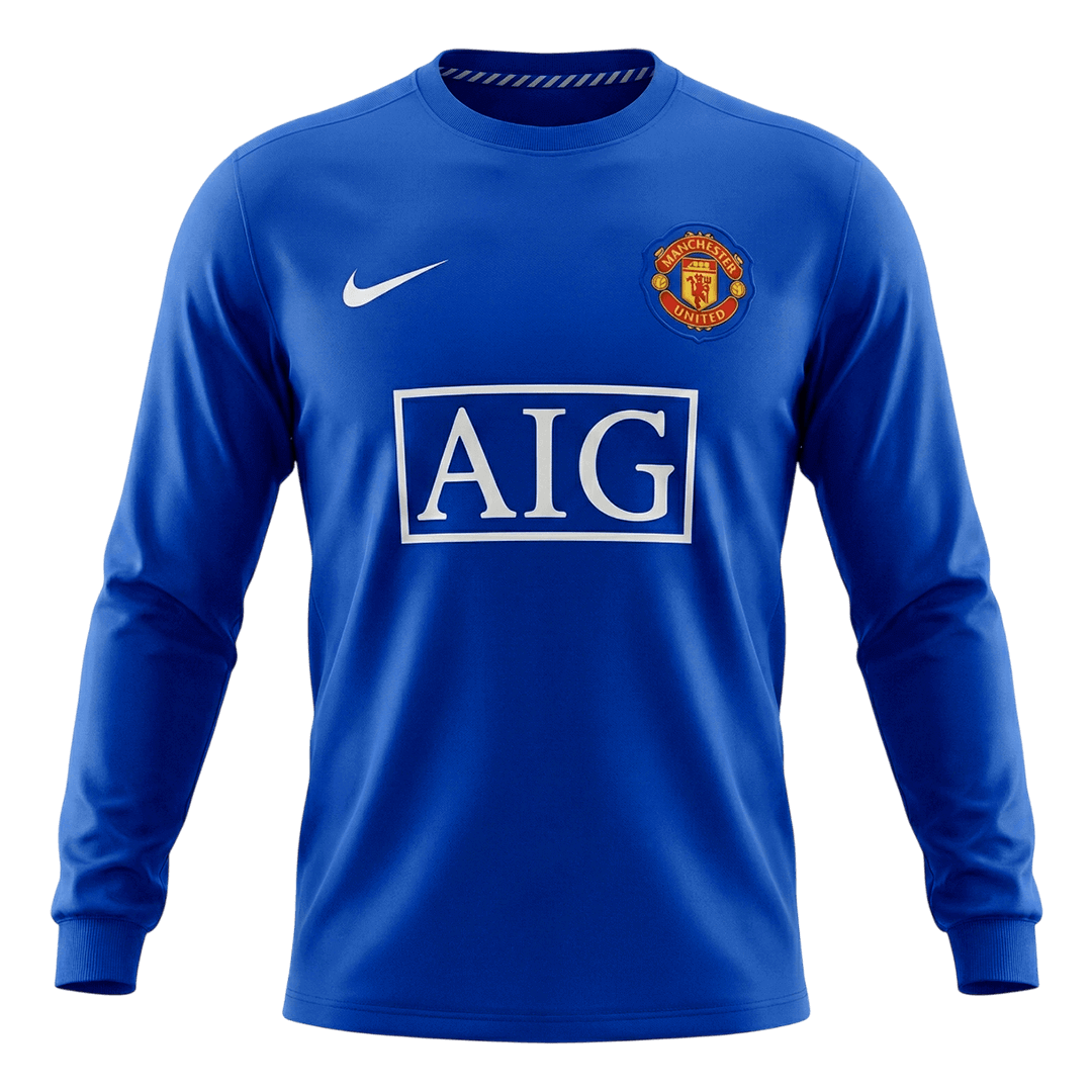 Manchester United Retro Langarm Trikot Drittes Auswärts 2008/09