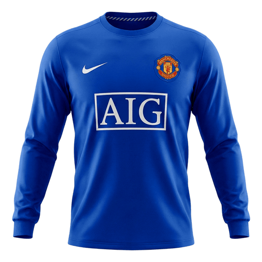 Manchester United Retro Langarm Trikot Drittes Auswärts 2008/09