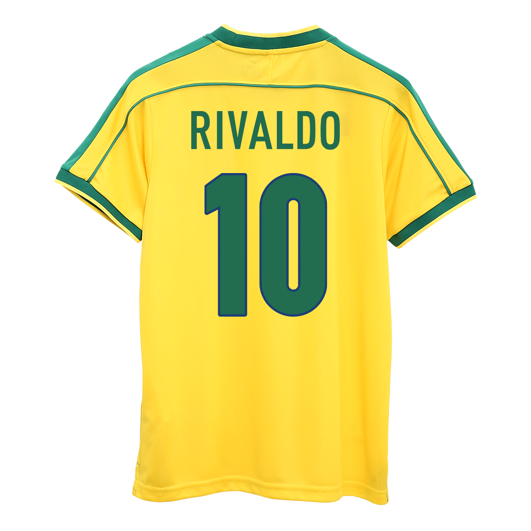 Brazil World Cup Retro Trikot Heim 1998 RIVALDO #10