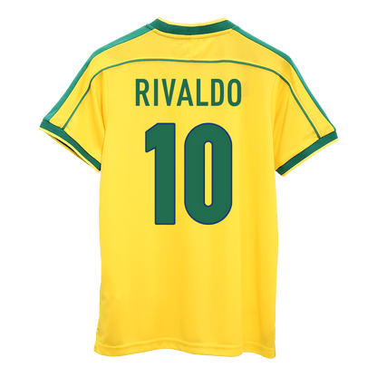 Brazil World Cup Retro Trikot Heim 1998 RIVALDO #10
