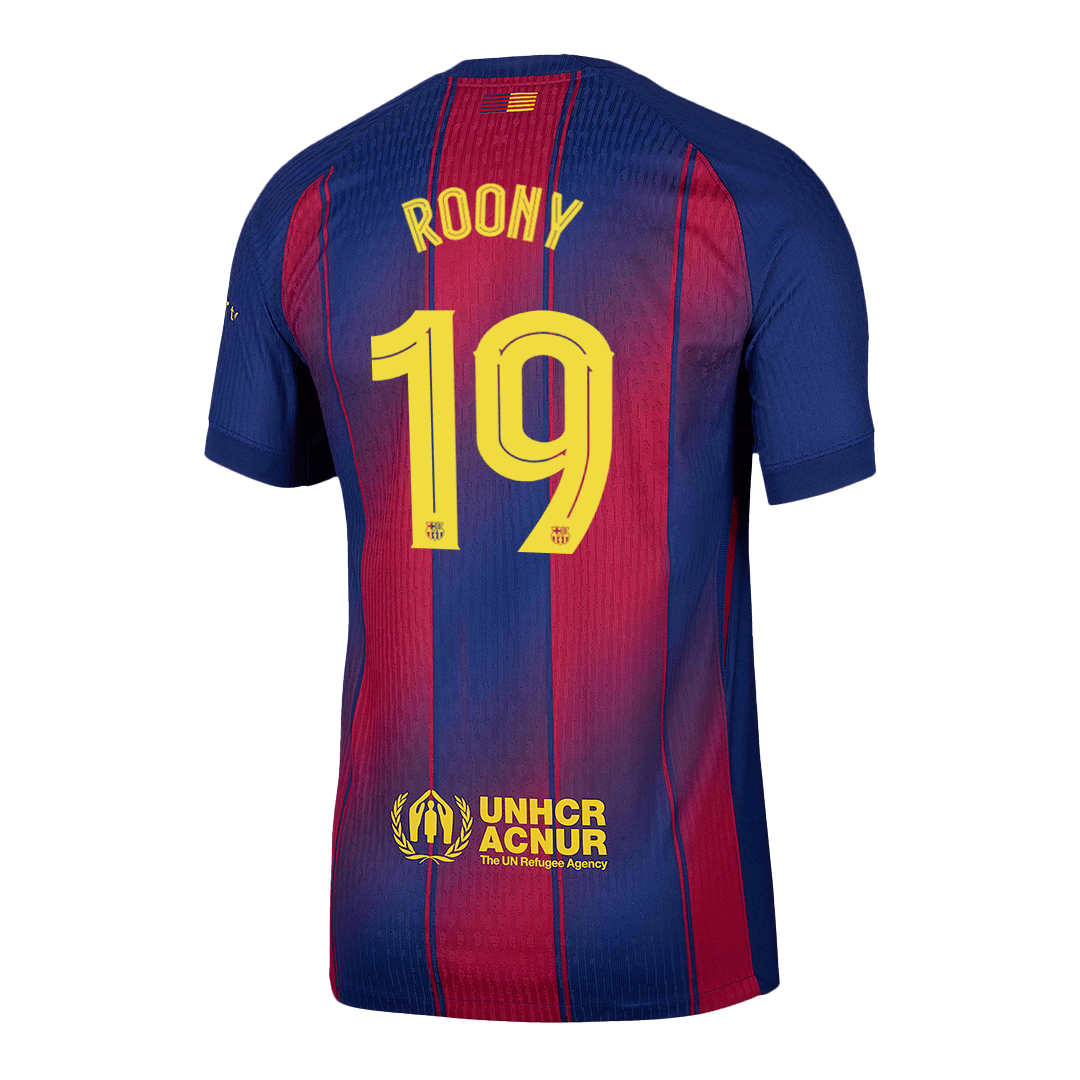 Barcelona Player Version Trikot Heim 2025/26 UCL ROONY #19 Slim Fit