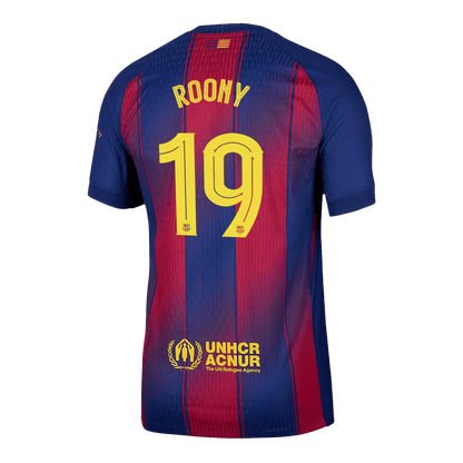 Barcelona Player Version Trikot Heim 2025/26 UCL ROONY #19 Slim Fit