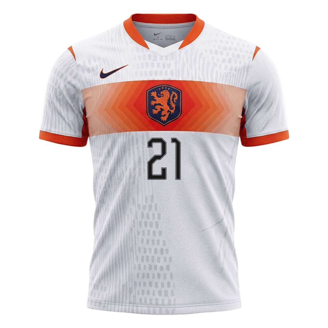 Netherlands World Cup Player Version Trikot Auswärts 2026 F.DE JONG #21 Slim Fit