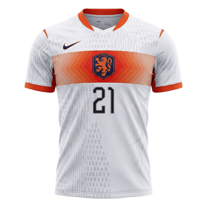 Netherlands World Cup Player Version Trikot Auswärts 2026 F.DE JONG #21 Slim Fit