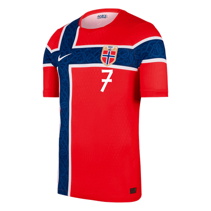 Norway World Cup Player Version Trikot Heim 2026 SØRLOTH #7 Slim Fit