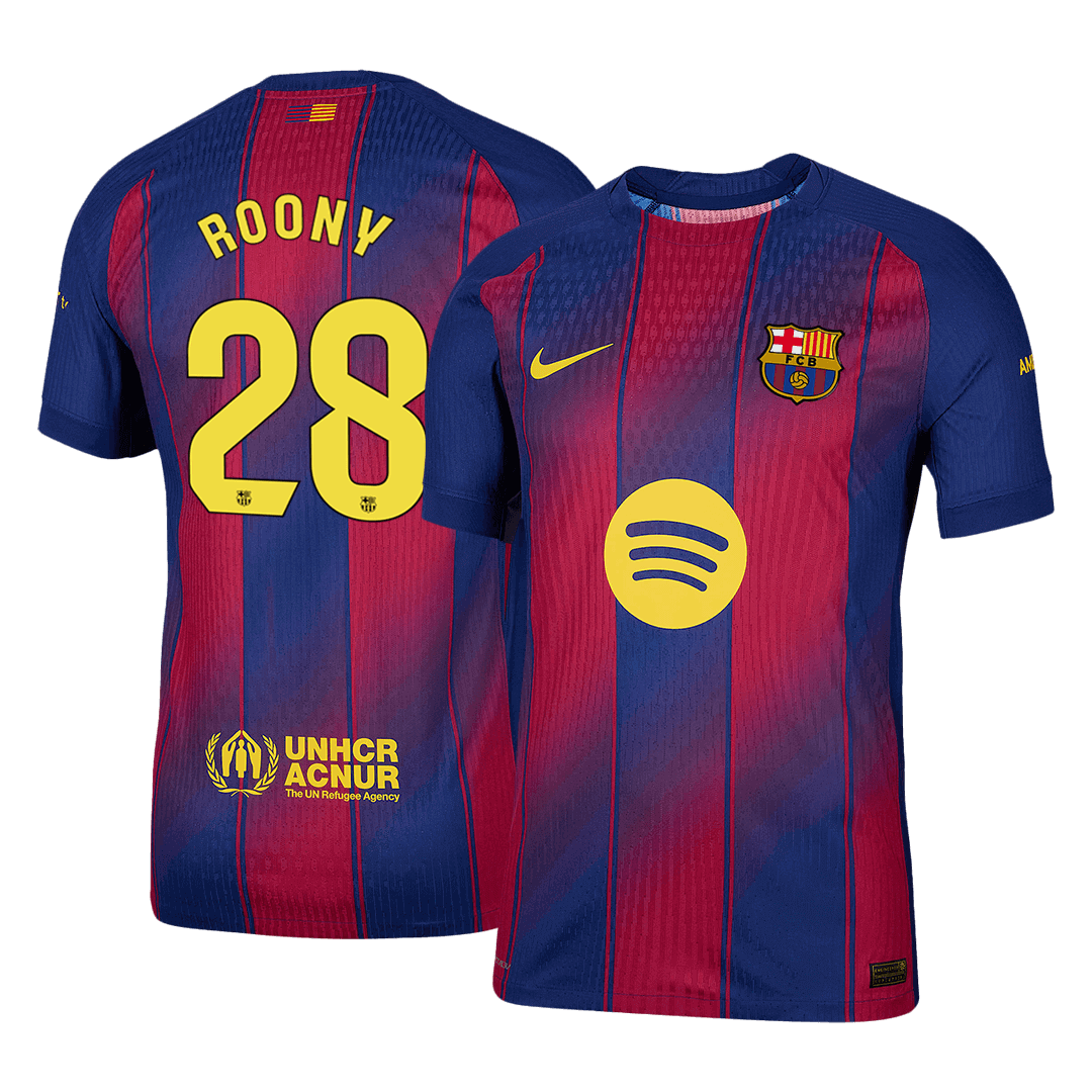 Barcelona Player Version Trikot Heim 2025/26 ROONY #28 Slim Fit