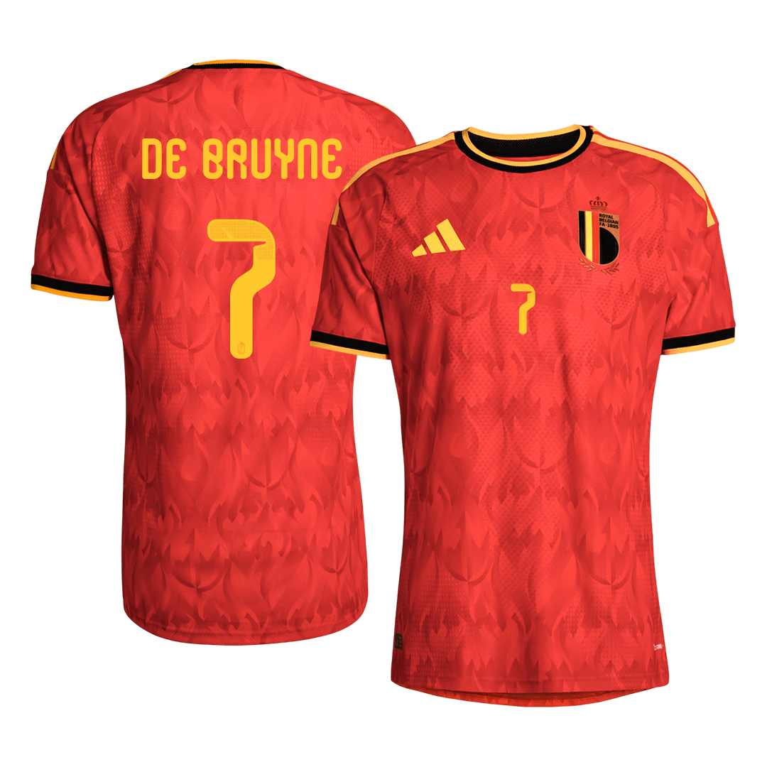 Belgium World Cup Player Version Trikot Heim 2026 DE BRUYNE #7 Slim Fit