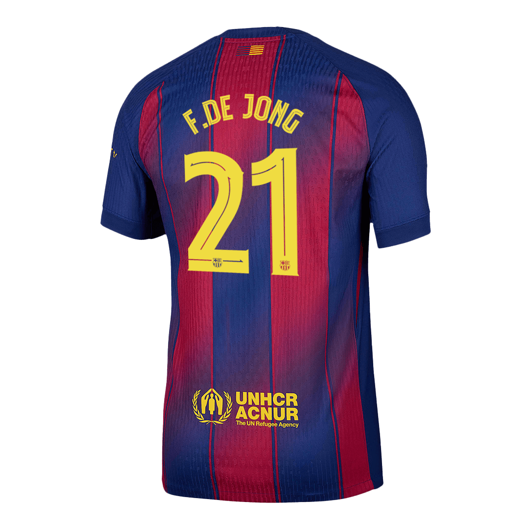 Barcelona Player Version Trikot Heim 2025/26 UCL F.DE JONG #21 Slim Fit