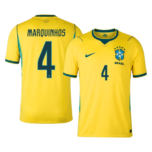 Brazil World Cup Trikot Heim 2026 MARQUINHOS #4