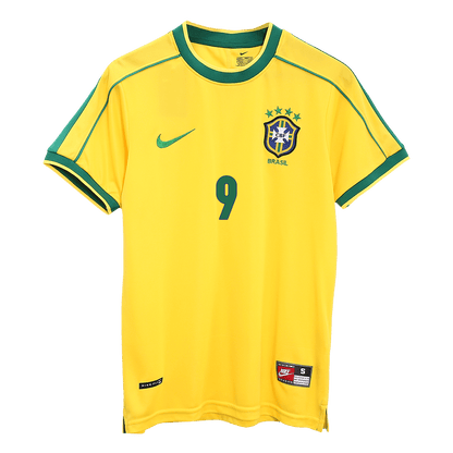 Brazil World Cup Retro Trikot Heim 1998 RONALDO #9