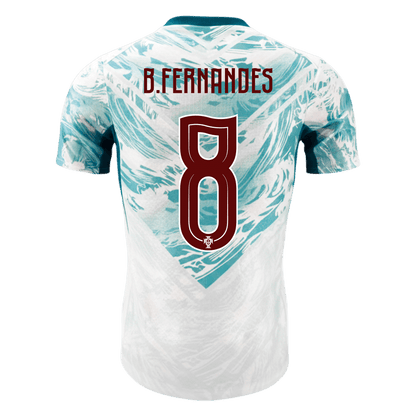 Portugal World Cup Player Version Trikot Auswärts 2026 B.FERNANDES #8 Slim Fit