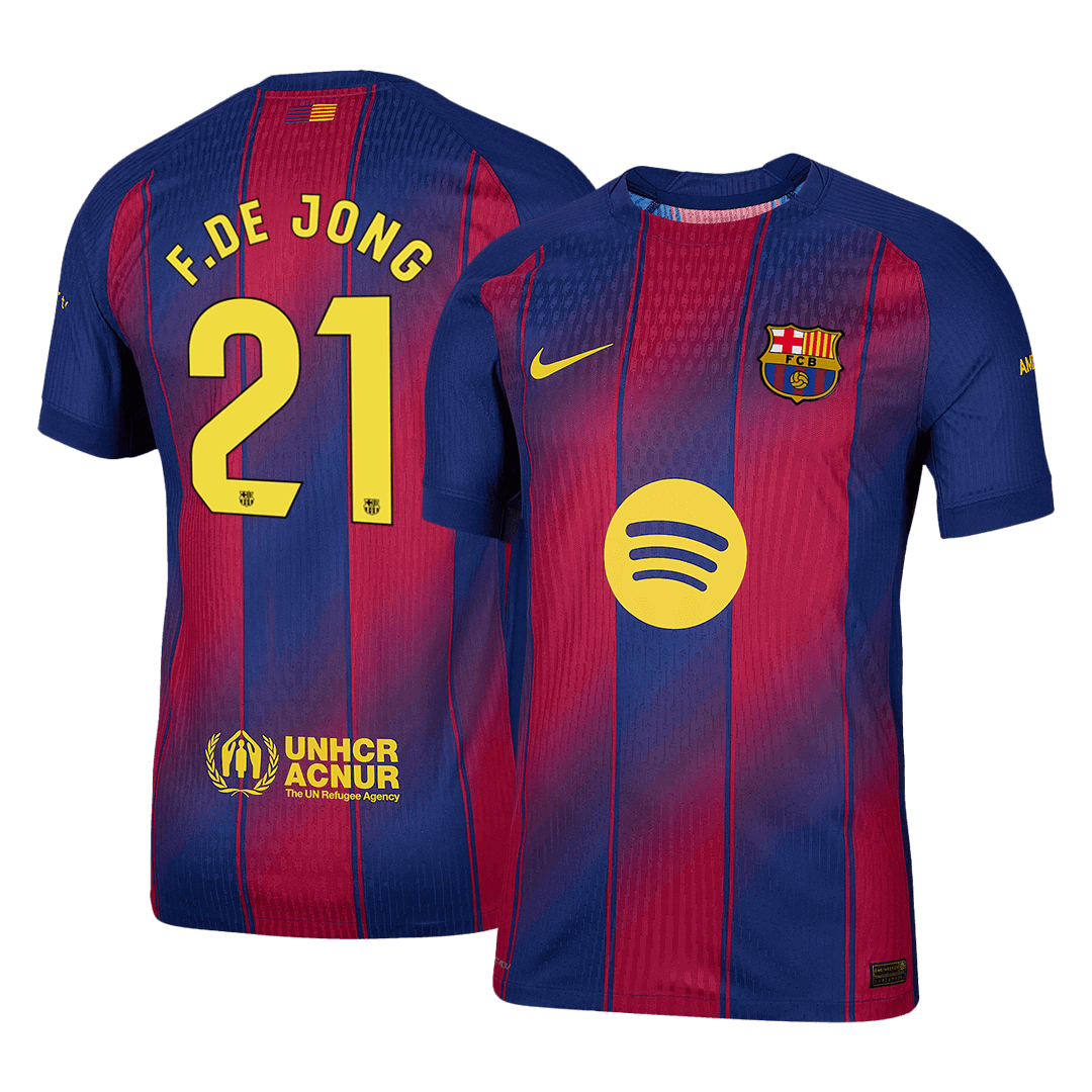 Barcelona Player Version Trikot Heim 2025/26 F.DE JONG #21 Slim Fit