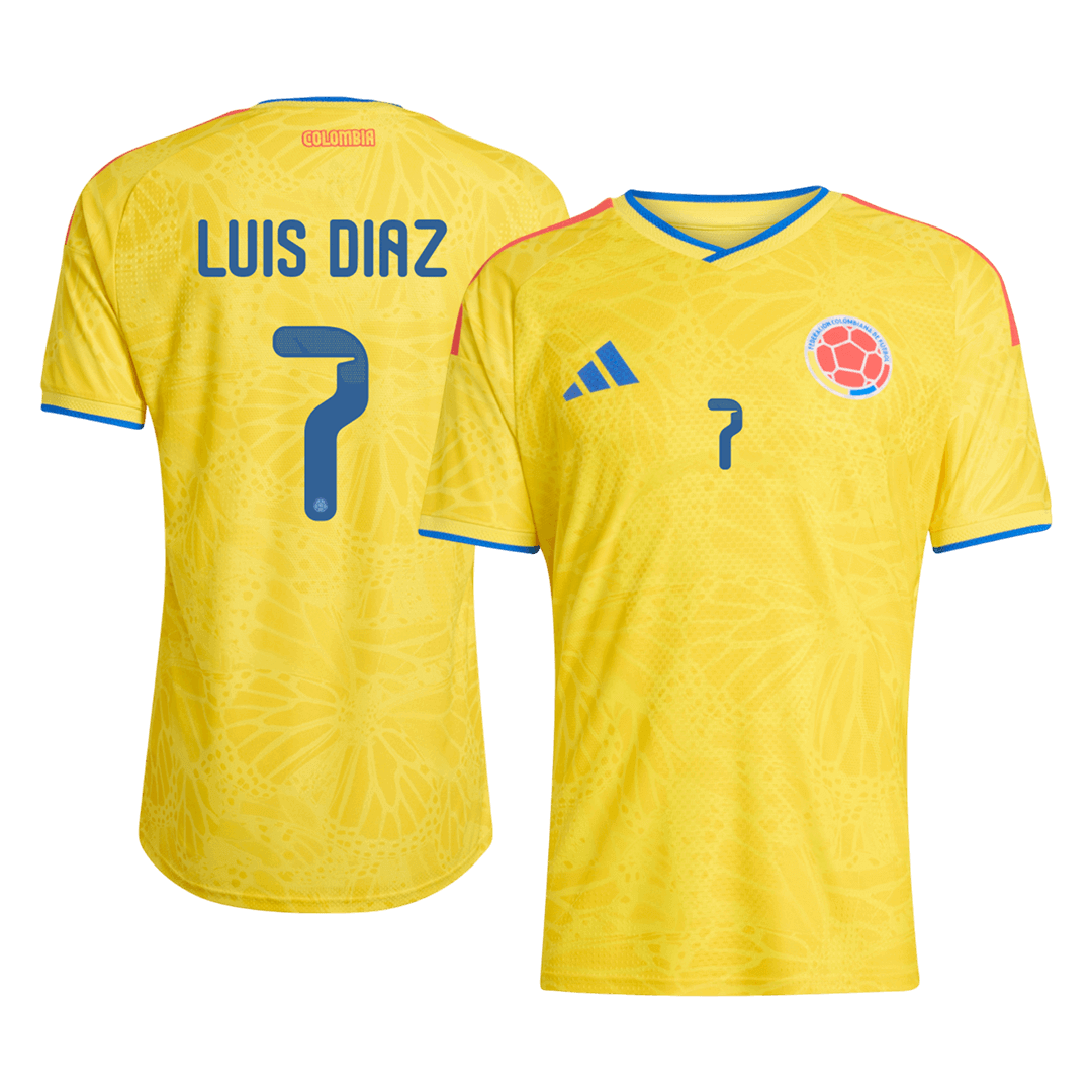 Colombia World Cup Player Version Trikot Heim 2026 LUIS DíAZ #7 Slim Fit