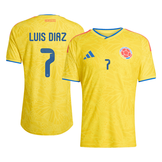 Colombia World Cup Player Version Trikot Heim 2026 LUIS DíAZ #7 Slim Fit