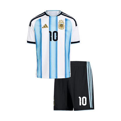 Argentina World Cup Kinder Trikot Set Heim 2026 MESSI #10 [PREMIUM]
