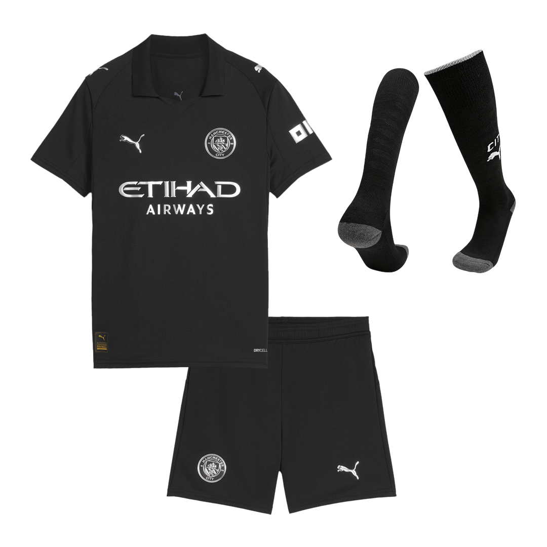 Manchester City Kinder Trikot Komplett-Set Auswärts 2025/26