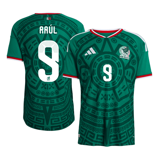 Mexico World Cup Player Version Trikot Heim 2026 Raúl #9 Slim Fit