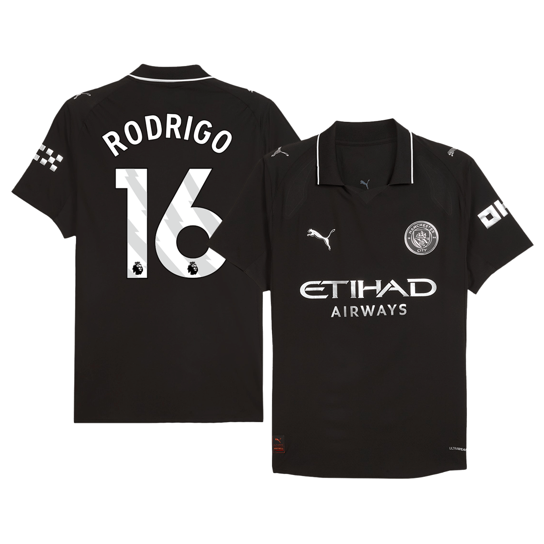 Manchester City Player Version Trikot Auswärts 2025/26 RODRIGO #16 Slim Fit