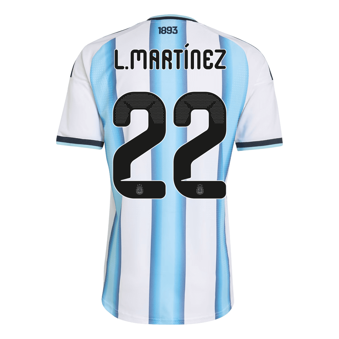 Argentina World Cup Player Version Trikot Heim 2026 L.MARTÍNEZ #22 Slim Fit