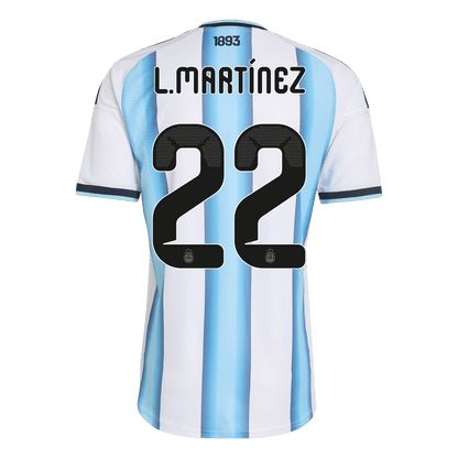 Argentina World Cup Player Version Trikot Heim 2026 L.MARTÍNEZ #22 Slim Fit