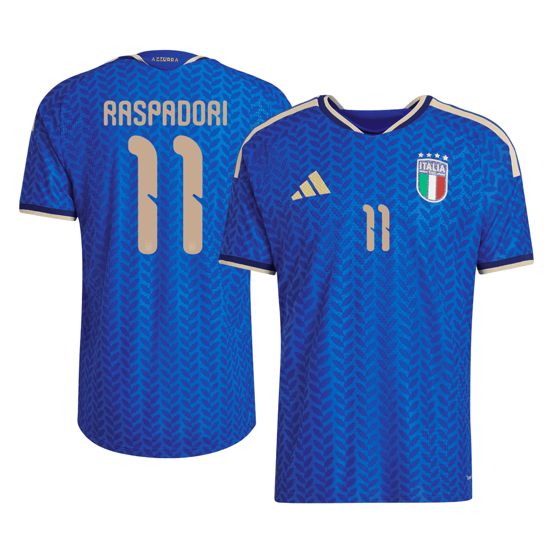Italy World Cup Player Version Trikot Heim 2026 RASPADORI #11 Slim Fit