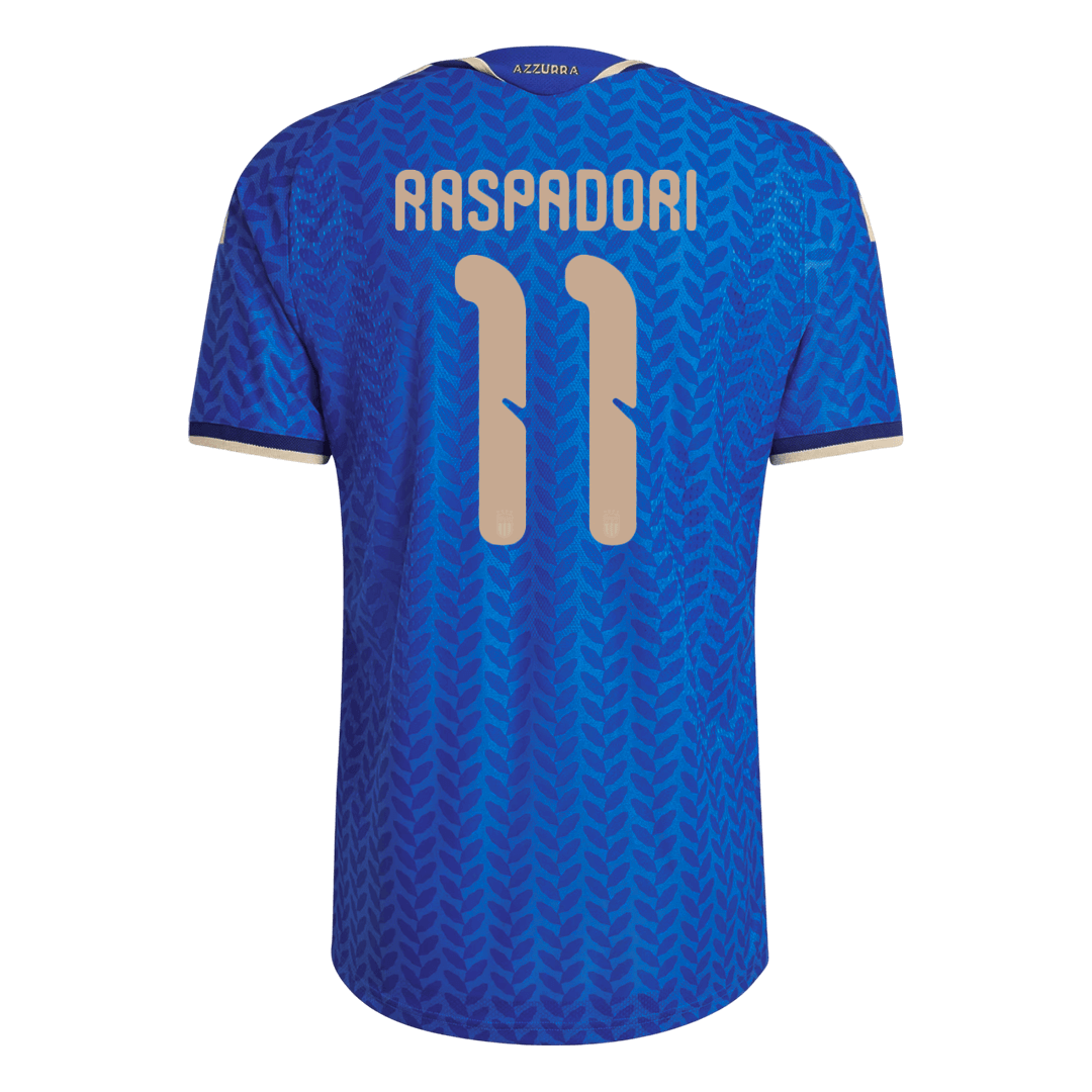 Italy World Cup Player Version Trikot Heim 2026 RASPADORI #11 Slim Fit