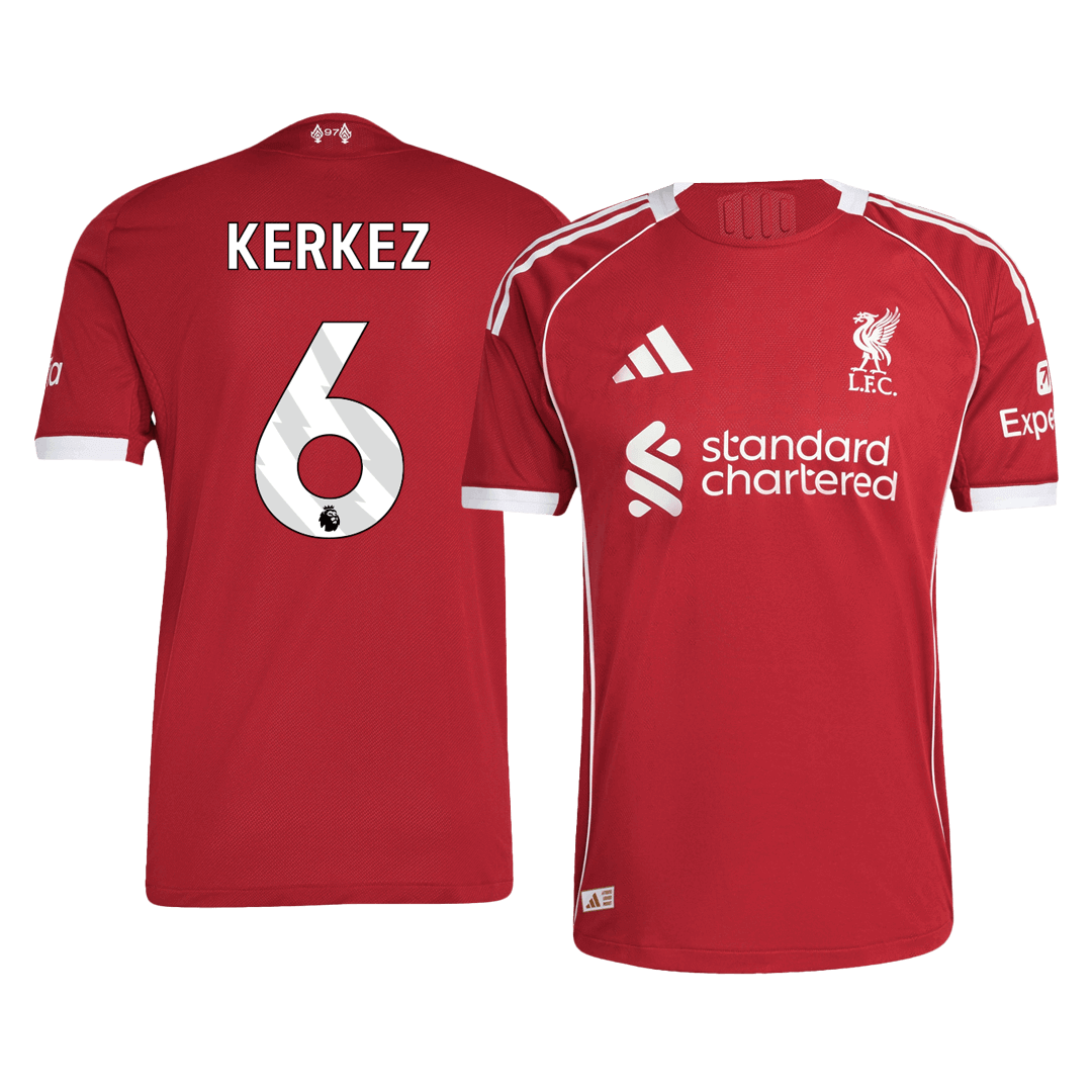 Liverpool Player Version Trikot Heim 2025/26 KERKEZ #6 Slim Fit