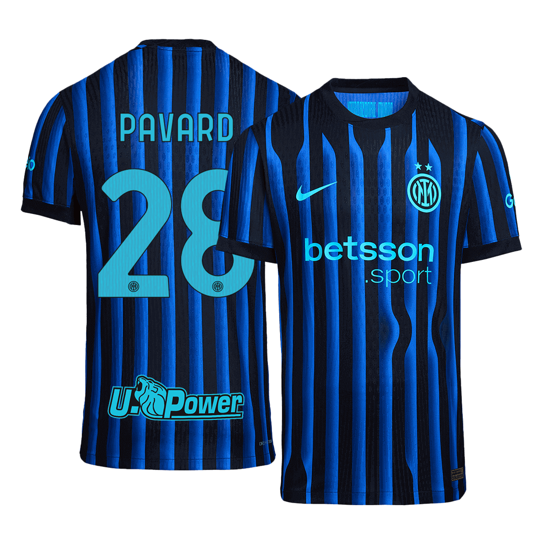 Inter Milan Player Version Trikot Heim 2025/26 PAVARD #28 Slim Fit