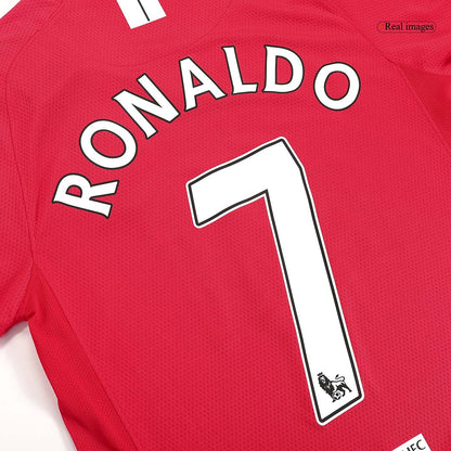 Manchester United Retro Langarm Trikot Heim 2007/08 RONALDO #7
