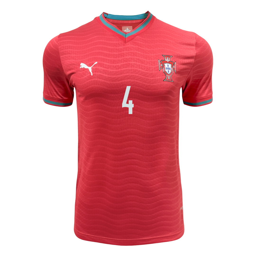 Portugal World Cup Player Version Trikot Heim 2026 RÚBEN DIAS #4 Slim Fit