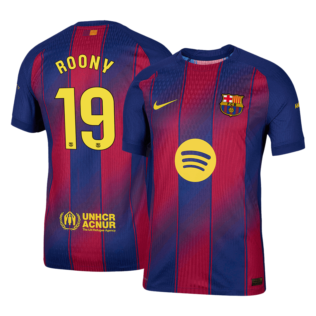 Barcelona Player Version Trikot Heim 2025/26 ROONY #19 Slim Fit