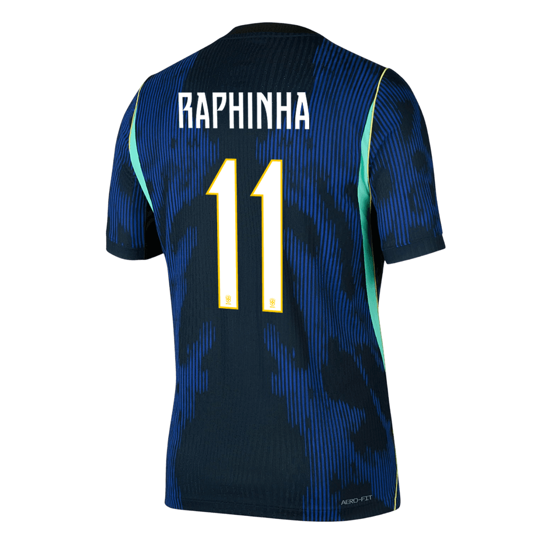 Brazil World Cup Player Version Trikot Auswärts 2026 RAPHINHA #11 Slim Fit