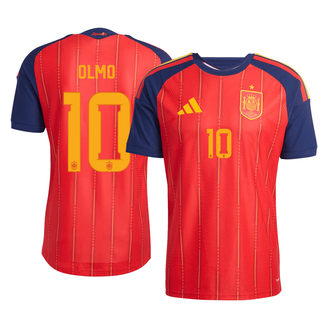 Spain World Cup Player Version Trikot Heim 2026 OLMO #10 Slim Fit