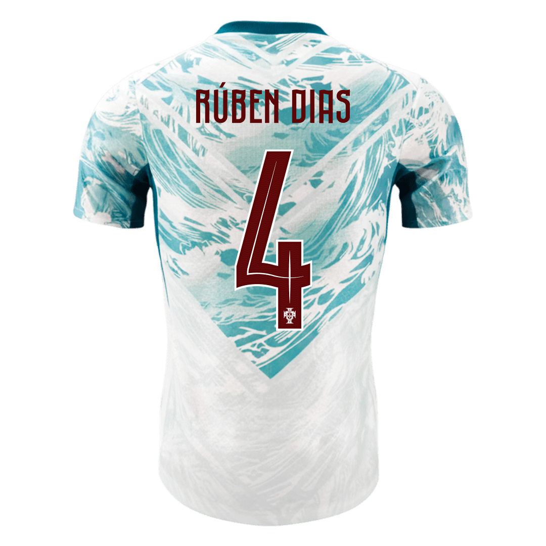 Portugal World Cup Player Version Trikot Auswärts 2026 RÚBEN DIAS #4 Slim Fit