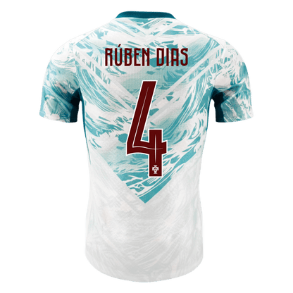 Portugal World Cup Player Version Trikot Auswärts 2026 RÚBEN DIAS #4 Slim Fit