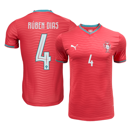 Portugal World Cup Player Version Trikot Heim 2026 RÚBEN DIAS #4 Slim Fit