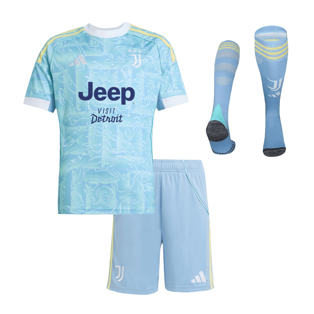 Juventus Kinder Trikot Komplett-Set Auswärts 2025/26