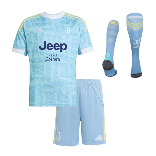 Juventus Kinder Trikot Komplett-Set Auswärts 2025/26
