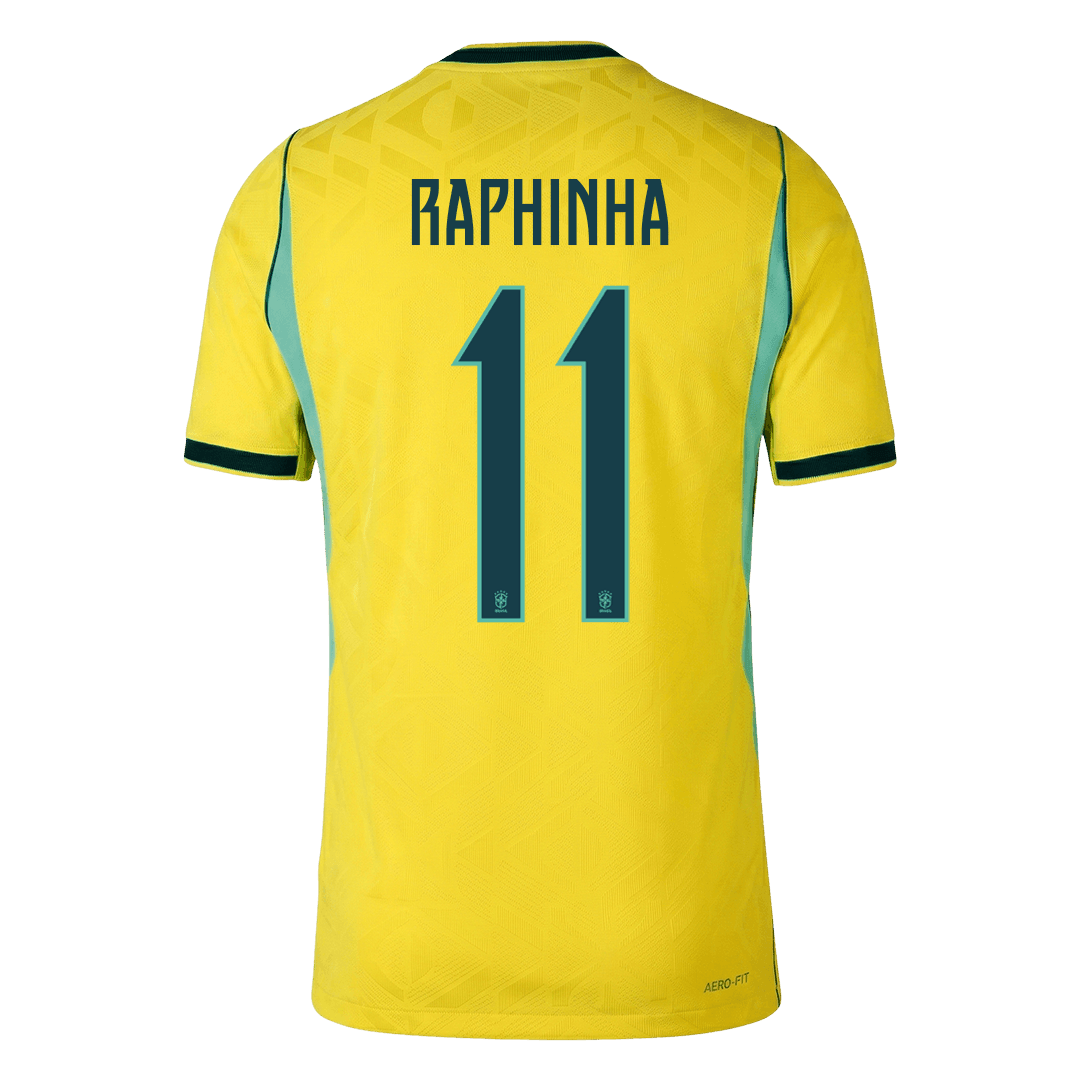 Brazil World Cup Player Version Trikot Heim 2026 RAPHINHA #11 Slim Fit