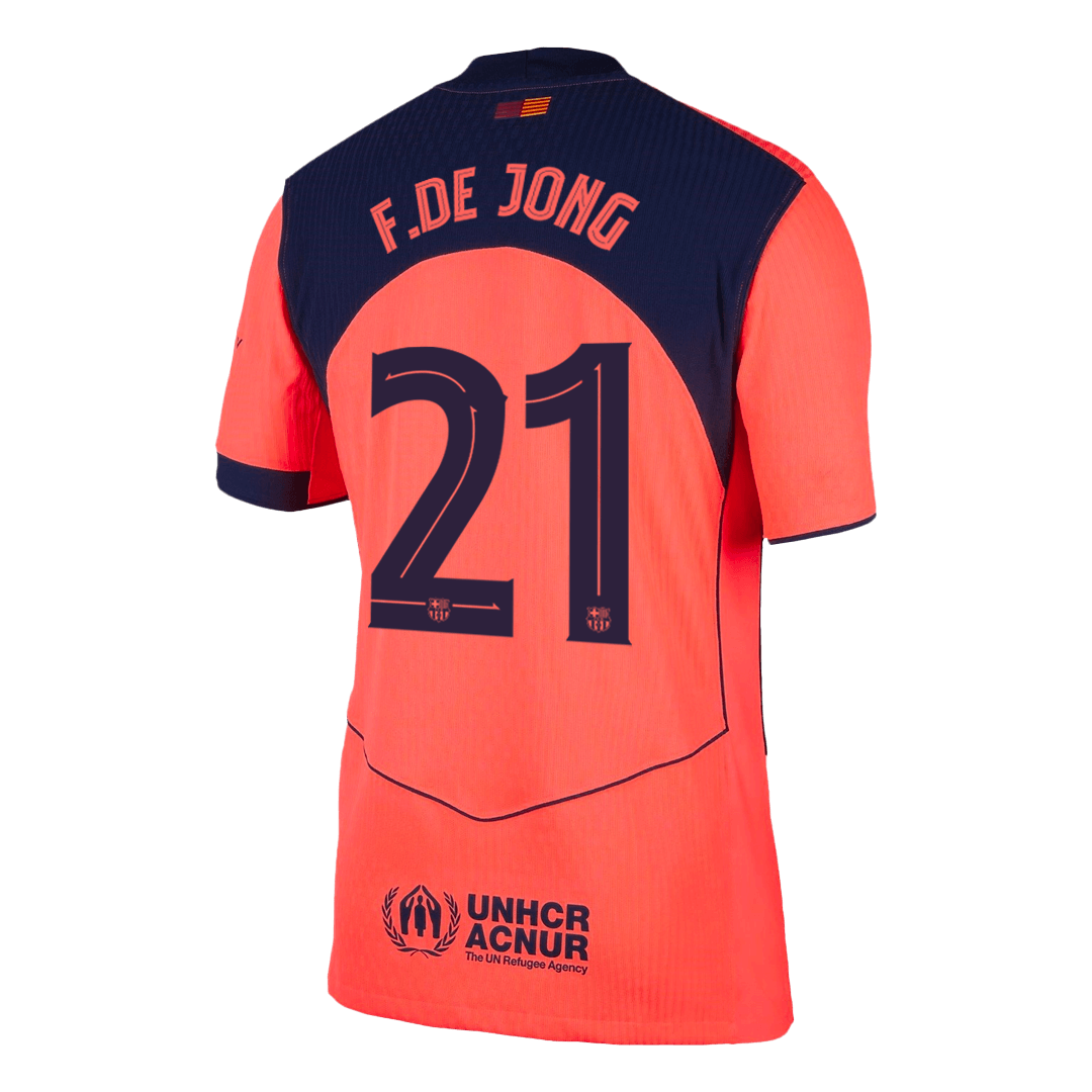 Barcelona Player Version Trikot Drittes Auswärts 2025/26 UCL F.DE JONG #21 Slim Fit
