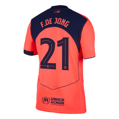 Barcelona Player Version Trikot Drittes Auswärts 2025/26 UCL F.DE JONG #21 Slim Fit