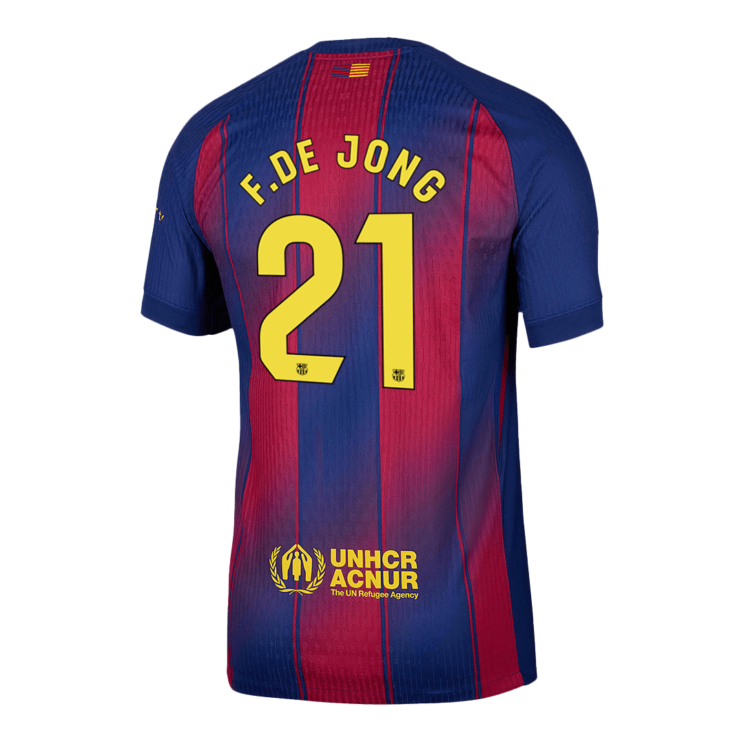 Barcelona Player Version Trikot Heim 2025/26 F.DE JONG #21 Slim Fit